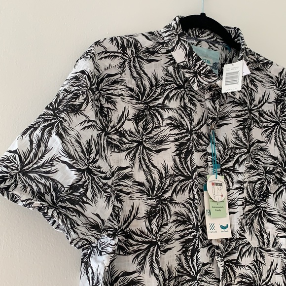 Collared Palm Tree Print T-Shirt - Picture 2 of 4